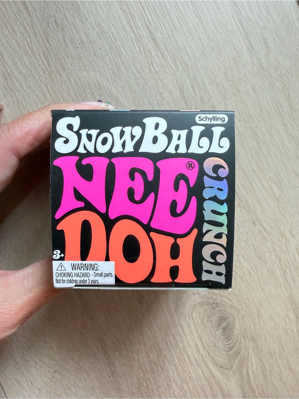 Brand New NeeDoh Snowball Crunch Stress Toy - White